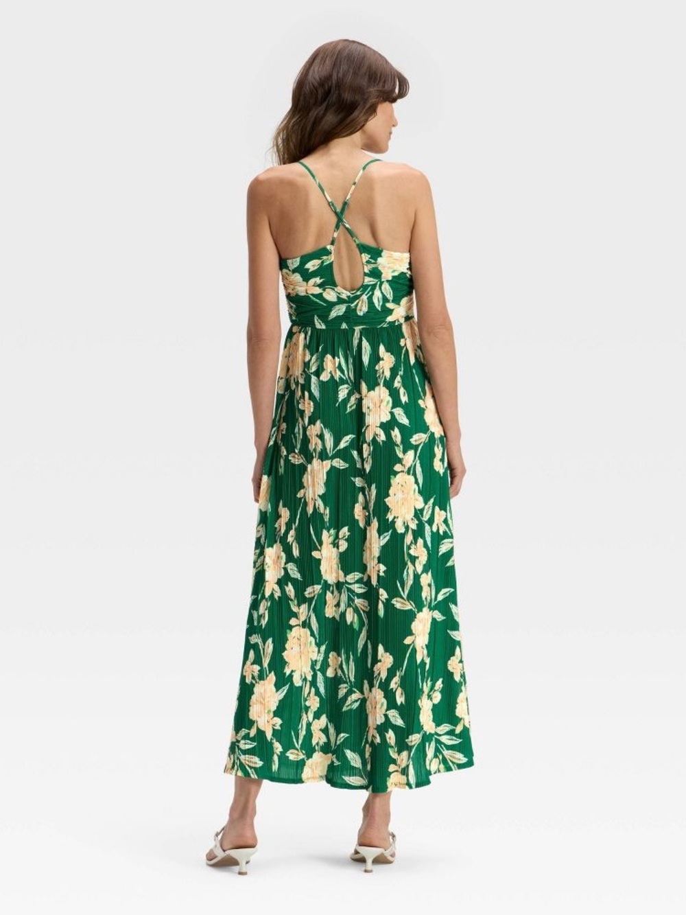 a new day Green Maxi Dress with Cream Floral Print - Picture 2 of 2